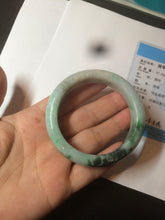 Load image into Gallery viewer, 52.3mm Certified 100% Natural type A sunny green/dark green deep forest Jadeite Jade bangle Deep in the forest AZ8-1651
