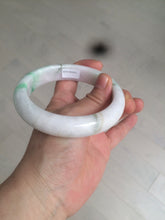 Load image into Gallery viewer, 61.8 mm certified type A 100% Natural sunny green/purple/white Jadeite Jade bangle AX103-5428
