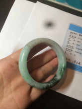 Load image into Gallery viewer, 52.3mm Certified 100% Natural type A sunny green/dark green deep forest Jadeite Jade bangle Deep in the forest AZ8-1651
