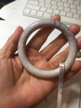 Load image into Gallery viewer, 56.8mm 100% natural light purple round cut Coral Jade (珊瑚玉) bangle SY123
