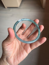 Load image into Gallery viewer, 60.5mm Certified Type A 100% Natural icy watery deep sea dark green/blue/purple/gray/black Guatemala round cut Jadeite bangle PB133-1486
