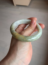 Load image into Gallery viewer, 56.1mm 100% natural certified light green yellow purple jadeite jade bangle BM92-9766
