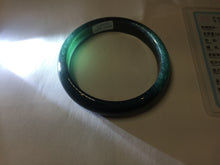 Load image into Gallery viewer, 62mm Certified Type A 100% Natural dark green/blue/gray/black Guatemala Jadeite bangle PJ146-1472

