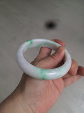 Load image into Gallery viewer, 61.8 mm certified type A 100% Natural sunny green/purple/white Jadeite Jade bangle AX103-5428
