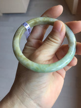 Load image into Gallery viewer, 56.6mm certified Type A 100% Natural light green/yellow/gray Jadeite Jade bangle AZ198-2776
