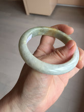 Load image into Gallery viewer, 56.1mm 100% natural certified light green yellow purple jadeite jade bangle BM92-9766

