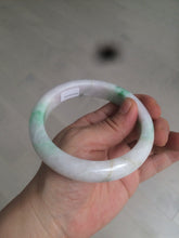 Load image into Gallery viewer, 61.8 mm certified type A 100% Natural sunny green/purple/white Jadeite Jade bangle AX103-5428
