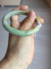 Load image into Gallery viewer, 56.6mm certified Type A 100% Natural light green/yellow/gray Jadeite Jade bangle AZ198-2776
