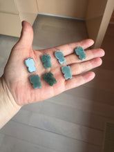 Load image into Gallery viewer, Type A 100% Natural dark green blue gray Guatemala jadeite jade cat kitty pendant PC143 Add one item
