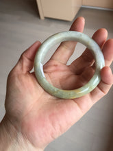 Load image into Gallery viewer, 56.1mm 100% natural certified light green yellow purple jadeite jade bangle BM92-9766
