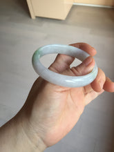 Load image into Gallery viewer, 51mm certified 100% natural Type A icy watery light green purple oval jadeite jade bangle PB209-2837
