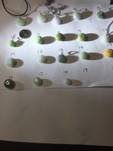Load image into Gallery viewer, 9.9-15mm Type A 100% Natural light green yellow brown purple Jadeite Safety Guardian Button abacus bead donuts pendant PF73 Add on item
