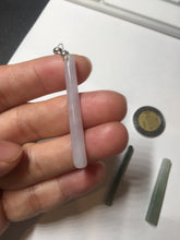 Load image into Gallery viewer, 100% natural type A jadeite jade icy watery green white purple yellow Tide Control Pillar(定海神针) pendant group BN77
