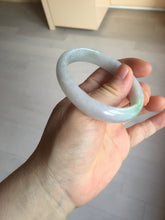 Load image into Gallery viewer, 51mm certified 100% natural Type A icy watery light green purple oval jadeite jade bangle PB209-2837
