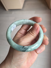 Load image into Gallery viewer, 57mm certified Type A 100% Natural light green gray Jade jadeite bangle BS116-6634
