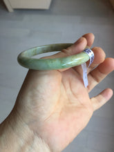 Load image into Gallery viewer, 56.6mm certified Type A 100% Natural light green/yellow/gray Jadeite Jade bangle AZ198-2776
