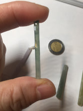 Load image into Gallery viewer, 100% natural type A jadeite jade icy watery green white purple yellow Tide Control Pillar(定海神针) pendant group BN77
