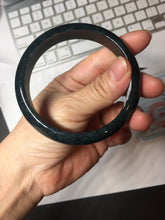 Load image into Gallery viewer, 62mm Certified Type A 100% Natural dark green/blue/gray/black Guatemala Jadeite bangle PJ146-1472
