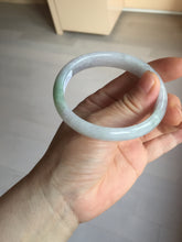 Load image into Gallery viewer, 51mm certified 100% natural Type A icy watery light green purple oval jadeite jade bangle PB209-2837
