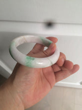 Load image into Gallery viewer, 61.8 mm certified type A 100% Natural sunny green/purple/white Jadeite Jade bangle AX103-5428
