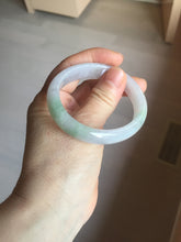 Load image into Gallery viewer, 50mm certified 100% natural Type A icy watery light green purple oval jadeite jade bangle PB208-2840

