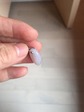 Load image into Gallery viewer, 12.3mm 100% natural type A light purple white Jadeite Jade simple is the best series pendant PB132
