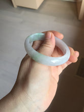 Load image into Gallery viewer, 50mm certified 100% natural Type A icy watery light green purple oval jadeite jade bangle PB208-2840
