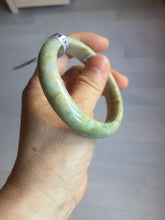 Load image into Gallery viewer, 56.5mm certified Type A 100% Natural light green/yellow/white Jadeite Jade bangle AZ197-2732
