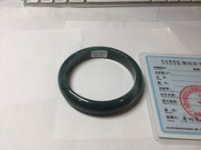 Load image into Gallery viewer, 59.8mm Certified Type A 100% Natural dark green/blue/gray/black Guatemala Jadeite bangle PJ148-1482
