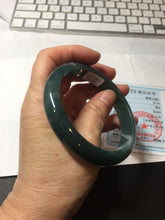 Load image into Gallery viewer, 59.8mm Certified Type A 100% Natural dark green/blue/gray/black Guatemala Jadeite bangle PJ148-1482
