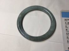 Load image into Gallery viewer, 55.5mm Certified Type A 100% Natural dark green/purple/gray round cut Jadeite bangle AA127-6935
