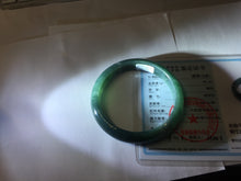 Load image into Gallery viewer, 59.8mm Certified Type A 100% Natural dark green/blue/gray/black Guatemala Jadeite bangle PJ148-1482
