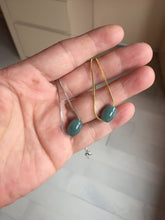 Load image into Gallery viewer, 10.5x7.8mm Type A 100% Natural  green dark green blue black gray Guatemala Jadeite Jade LuluTong (Every road is smooth) bead pendant group PB300 Add on item. No sale alone.
