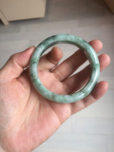 Load image into Gallery viewer, 55.2mm certified Type A 100% Natural dark green gray Jadeite Jade bangle BS113-6644
