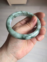 Load image into Gallery viewer, 55.2mm certified Type A 100% Natural dark green gray Jadeite Jade bangle BS113-6644
