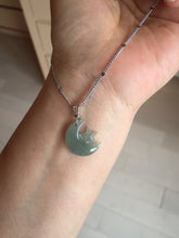 Load image into Gallery viewer, Type A 100% Natural dark green/blue/gray Guatemala jadeite Jade moon and star Pendant necklace group PC144 Add on item
