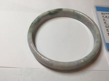 Load image into Gallery viewer, 78.5mm certified Type A 100% Natural light green sunny green purple white plus size flat style Jadeite Jade bangle J131-2213
