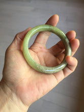 Load image into Gallery viewer, 58.4mm certified Type A 100% Natural yellow/brown flying dandelions nephrite Jade bangle HF80-0469
