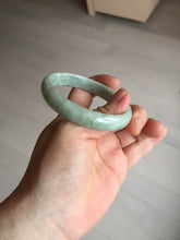 Load image into Gallery viewer, 52mm certified Type A 100% Natural light green oval Jadeite Jade bangle BM94-4461
