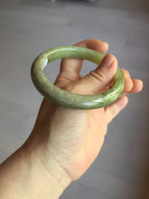 Load image into Gallery viewer, 58.4mm certified Type A 100% Natural yellow/brown flying dandelions nephrite Jade bangle HF80-0469
