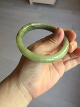 Load image into Gallery viewer, 58.4mm certified Type A 100% Natural yellow/brown flying dandelions nephrite Jade bangle HF80-0469
