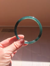 Load image into Gallery viewer, 58mm Certified Type A 100% Natural dark green/blue/gray/black slim Guatemala Jadeite bangle AJ149-1350
