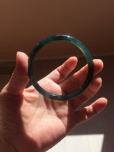 Load image into Gallery viewer, 58mm Certified Type A 100% Natural dark green/blue/gray/black slim Guatemala Jadeite bangle AJ149-1350
