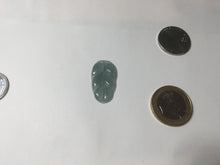 Load image into Gallery viewer, 100% natural type A icy watery light green blue gray Guatemala jadeite leaf pendant BP184-1
