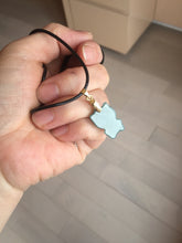 Load image into Gallery viewer, Type A 100% Natural dark green blue gray Guatemala jadeite jade cat kitty pendant PC143 Add one item
