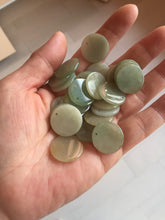 Load image into Gallery viewer, 100% Natural type A light icy watery green/yellow/gray (黄杨绿)round Jadeite Jade safe and sound pendant group BF158
