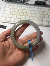 Load image into Gallery viewer, 60mm Certified Type A 100% Natural white/light purple/brown/yellow/gray (FU LU SHOU) Jadeite Jade bangle BF107-8641
