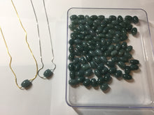 Load image into Gallery viewer, 10.5x7.8mm Type A 100% Natural  green dark green blue black gray Guatemala Jadeite Jade LuluTong (Every road is smooth) bead pendant group PB300 Add on item. No sale alone.
