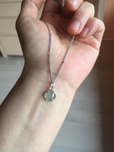 Load image into Gallery viewer, 7-7.3mm 100% natural type A green white Jadeite Jade pendant group PB129
