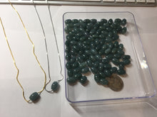 Load image into Gallery viewer, 10.5x7.8mm Type A 100% Natural  green dark green blue black gray Guatemala Jadeite Jade LuluTong (Every road is smooth) bead pendant group PB300 Add on item. No sale alone.
